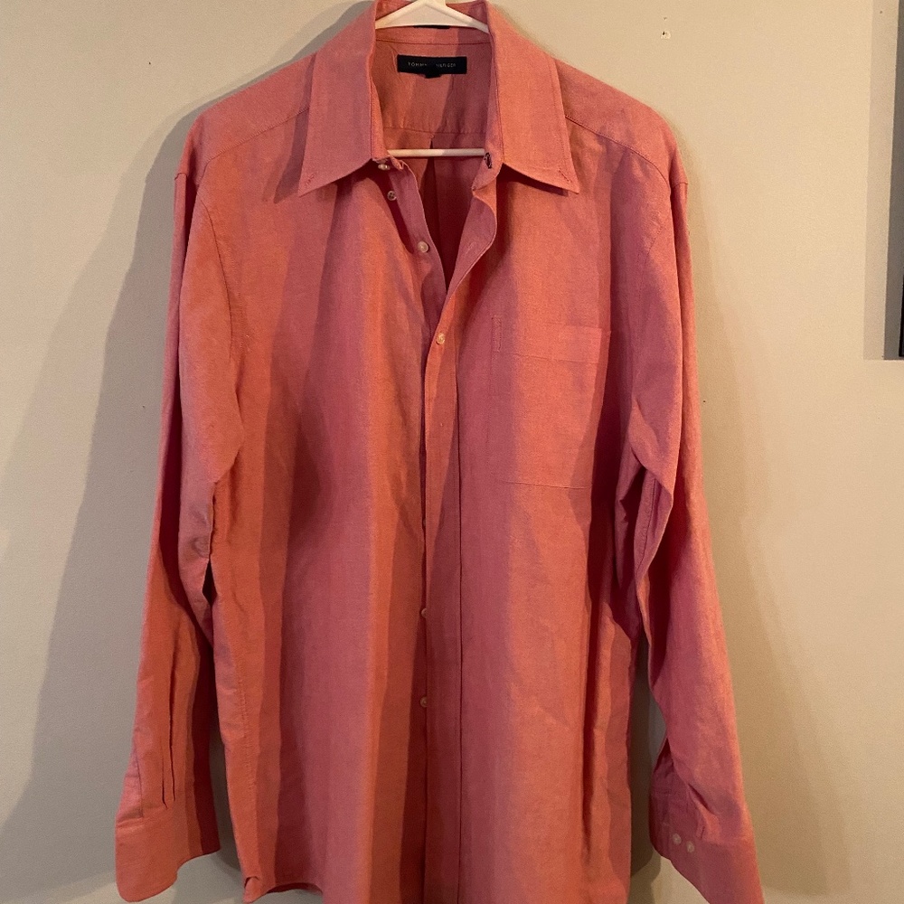 Tommy Hilfiger Long Sleeve Rose Shirt - Men’s Large